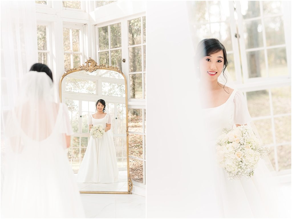 Bridal Session in the Greenhouse at Oak Atelier