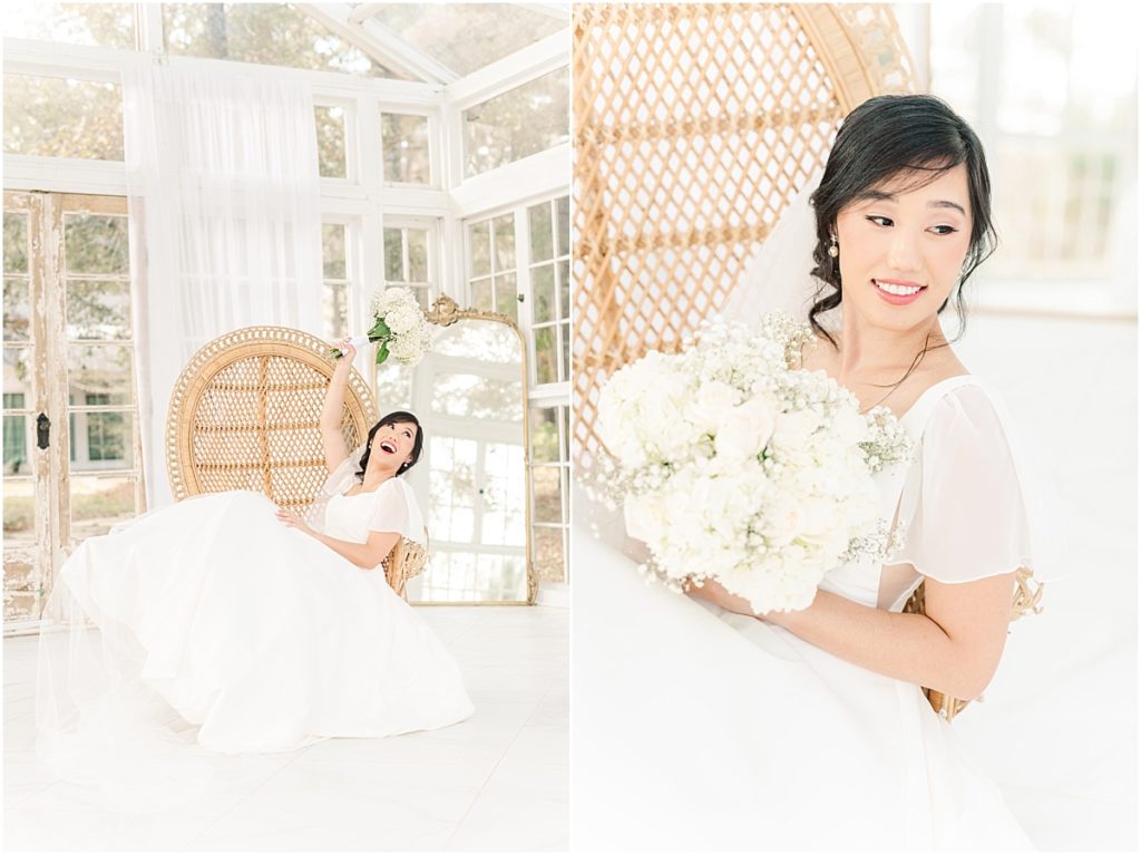 Bridal session at Oak Atelier in Conroe