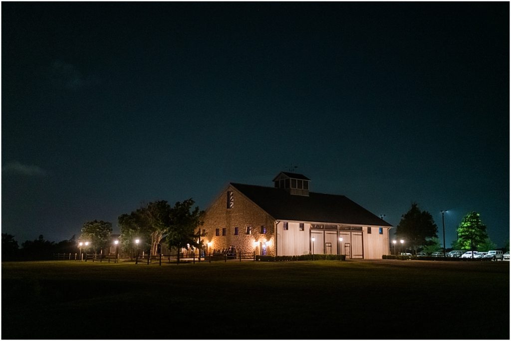 Beckendorff Farms wedding at night