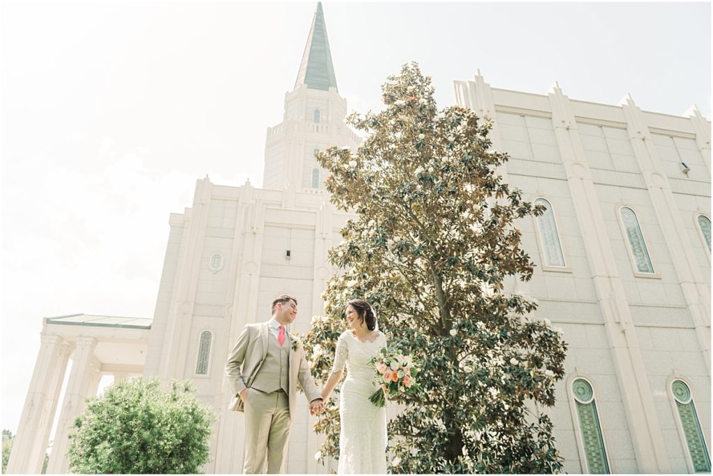 Wedding pictures at the Houston Temple