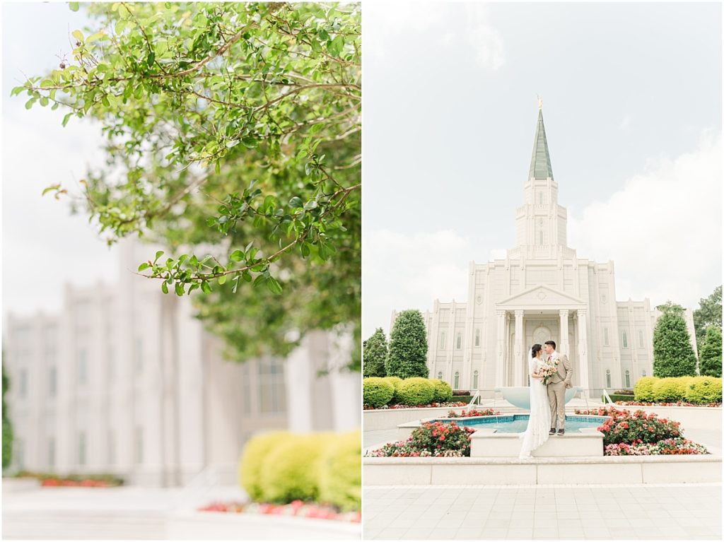 Bride and Groom at Houston Temple
