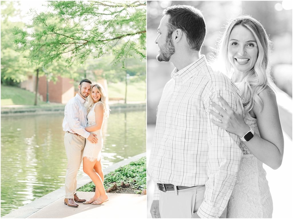 Waterway engagement session in The Woodlands