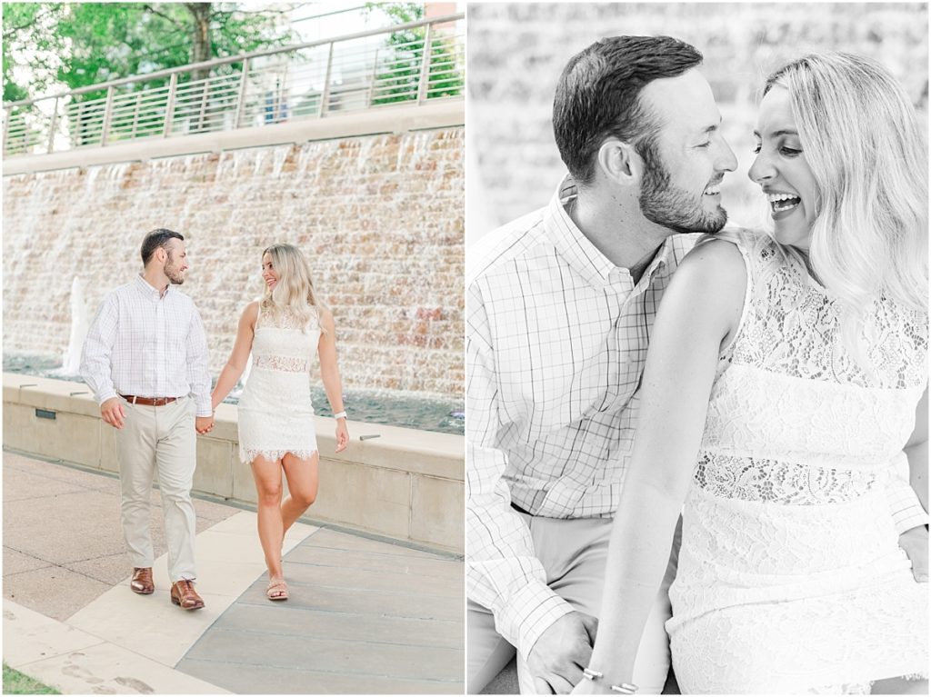 Houston Engagement Session in the Woodlands at the waterway