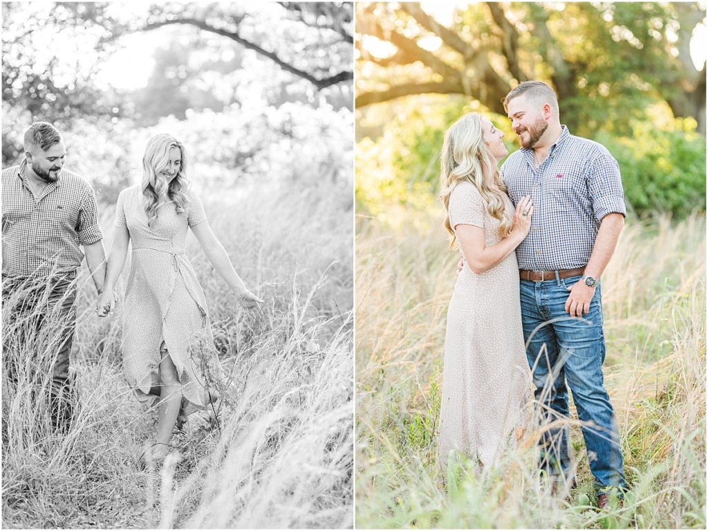 Brazos Bend Engagement session in tall grass