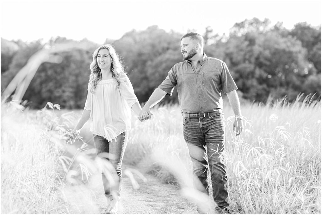 Engagement session on a Brazos Bend State Park trail