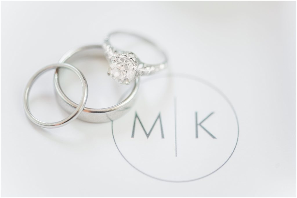 Wedding rings and wedding monogram