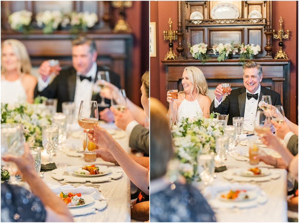 Intimate wedding dinner at Galveston Airbnb