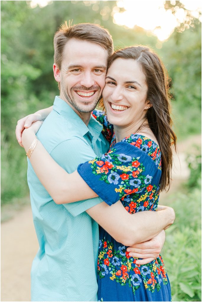 Summer sun for engagement pictures in Houston