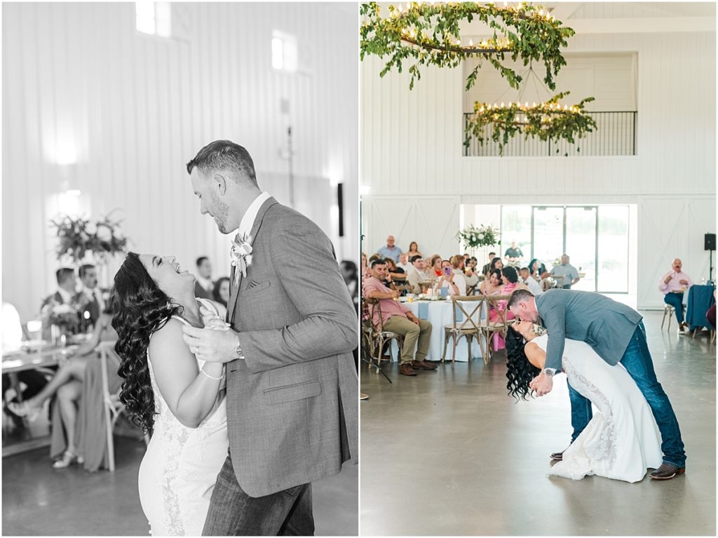 Bride and Groom first dance at The Farmhouse