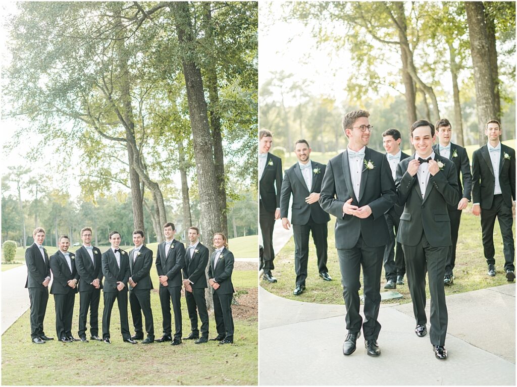 Houston groom and groomsmen wedding pictures