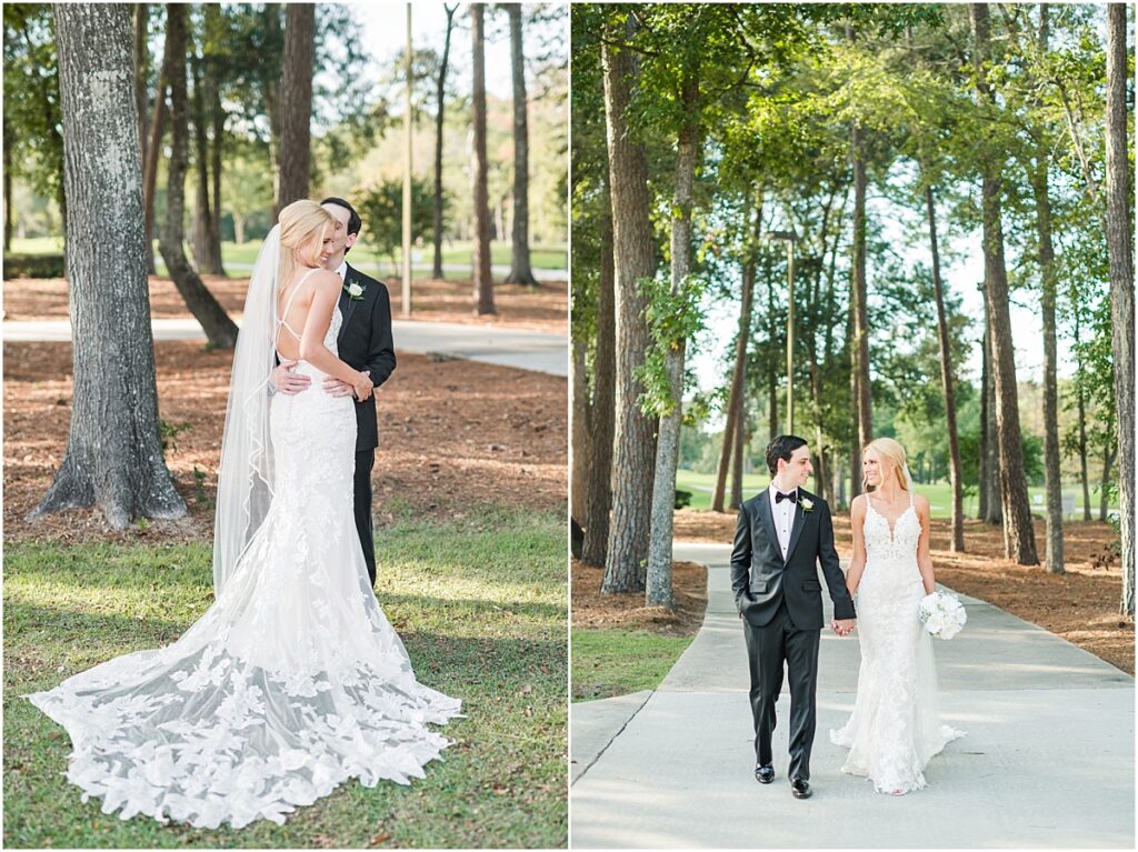 Sweet wedding pictures in The Woodlands, Texas