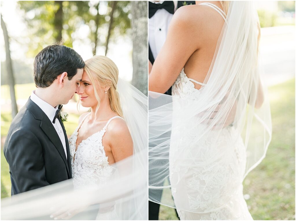 Bride and Groom pictures by The Woodlands wedding photographer