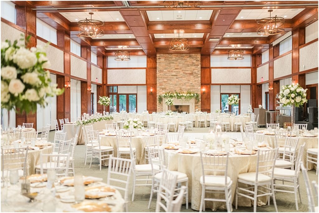 Reception venue at The Woodlands Country Club in Houston Texas