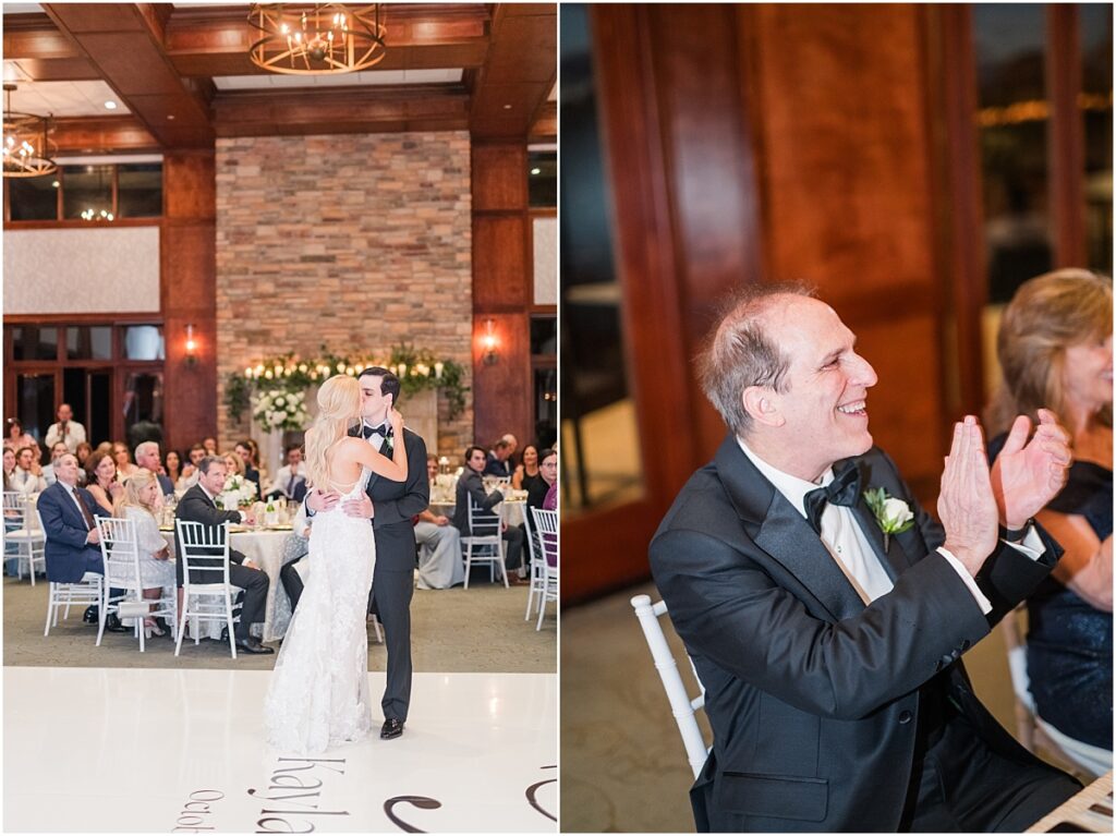 The Woodlands wedding photographer photographs bride and groom's first dance