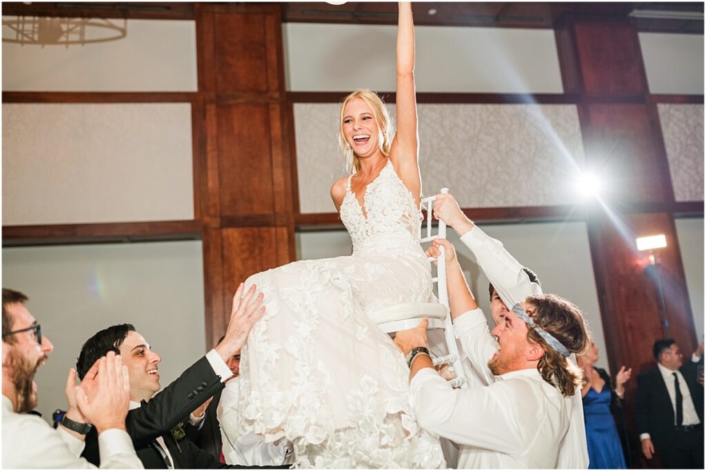 A bride dancing at her Houston wedding reception