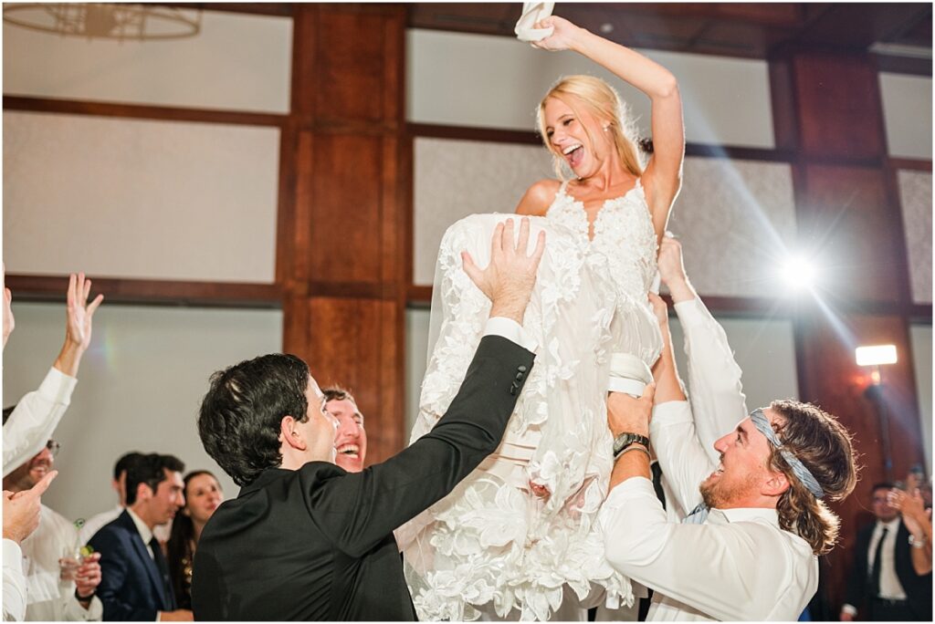 Dancing at The Woodlands Country Club wedding reception
