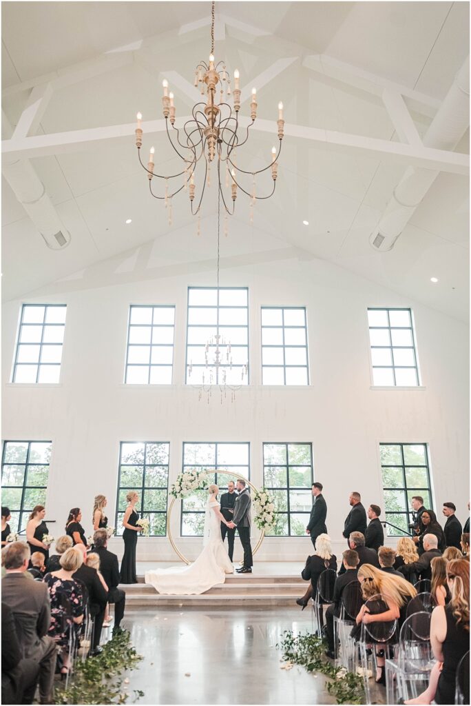 Wedding ceremony in the chapel at Boxwood Manor