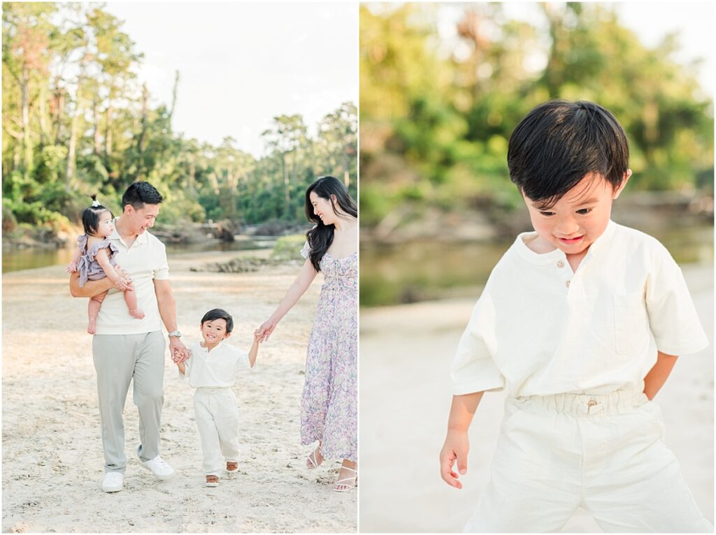 Creekside family session in Houston Texas