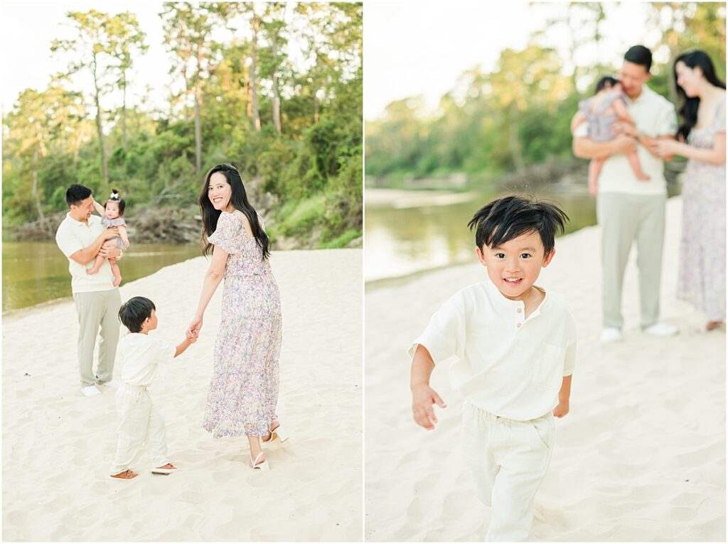 Beach family photography in Houston