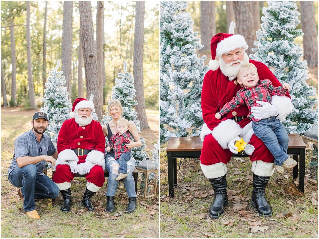 Family pictures with Santa in Houston