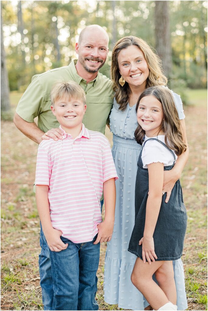 Family pictures at a park in Jacksonville Fl