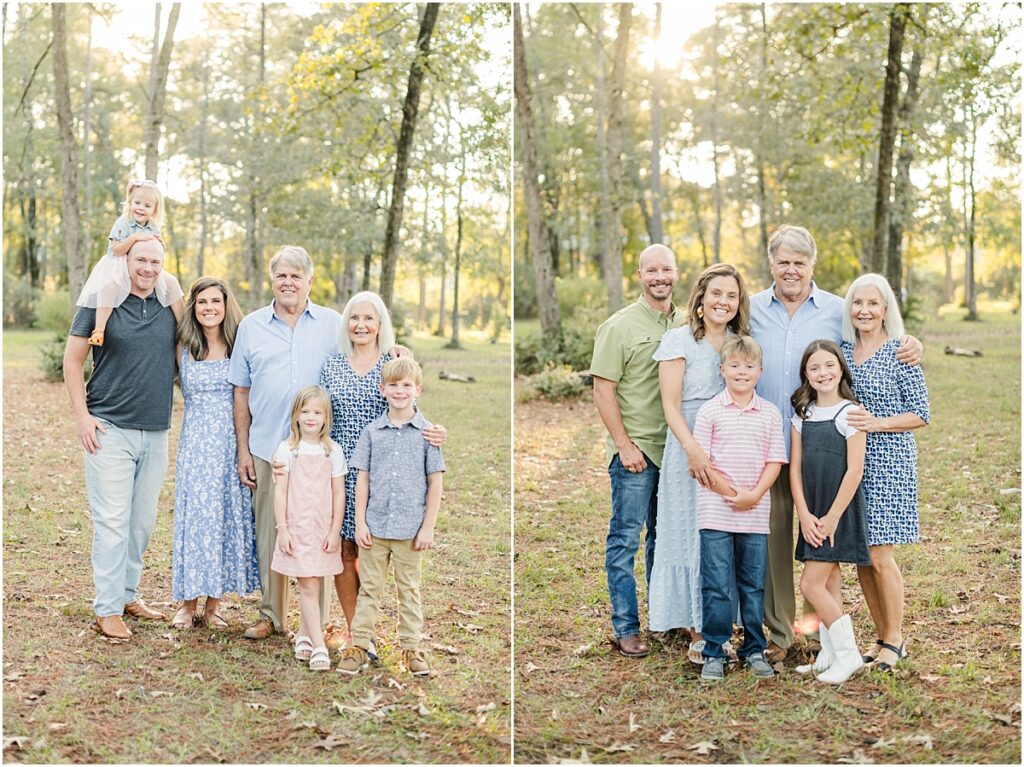 Family pictures at a park in Jacksonville