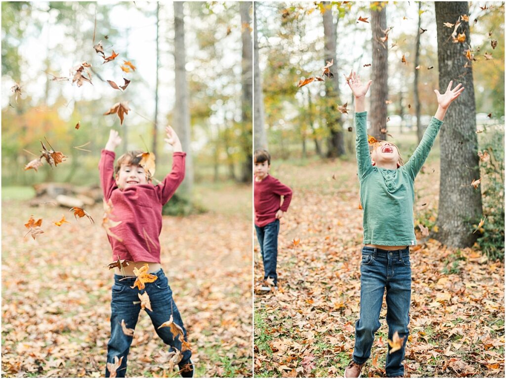 Throwing leaves in jacksonvile, florida