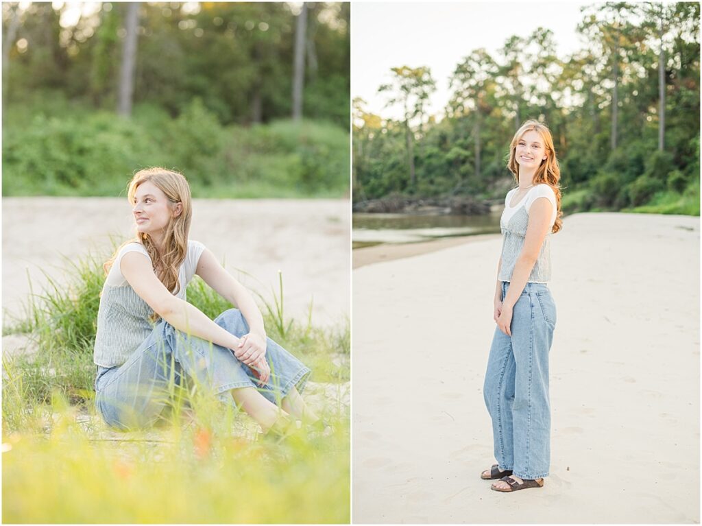 Jacksonville beach pictures of a high school senior girl.