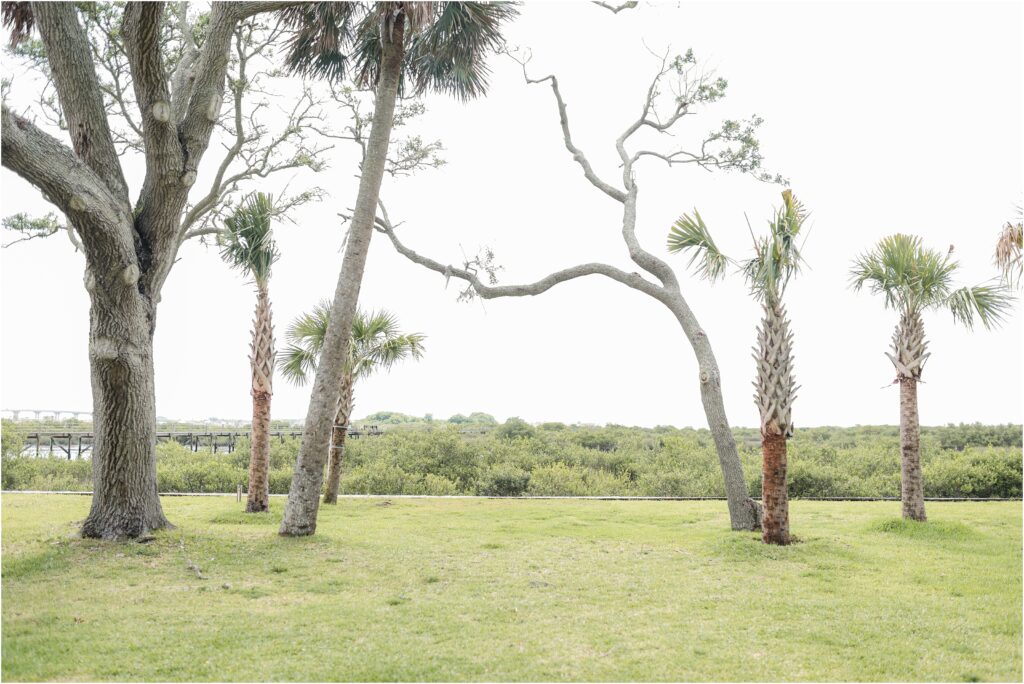 A wedding ceremony site at the Fountain of Youth Wedding Venue in St. Augustine