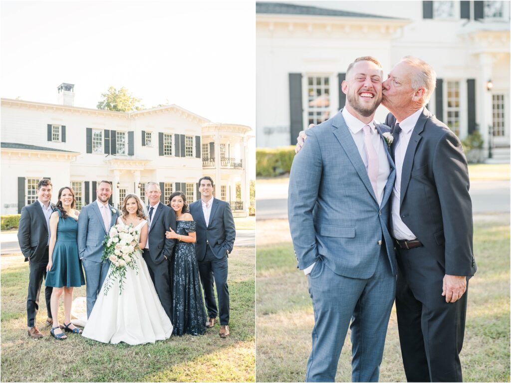 Jacksonville wedding family photos in blue