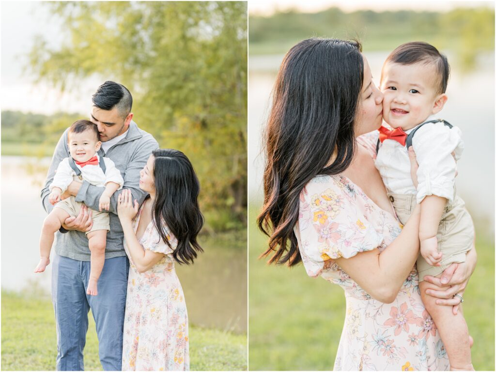 Family session in jacksonville with mom, dad, and baby boy