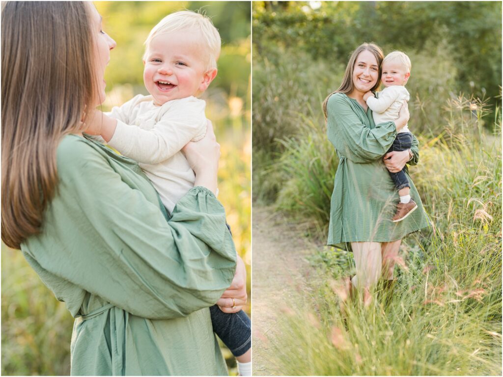 Mom and baby boy during Jacksonville family photography session