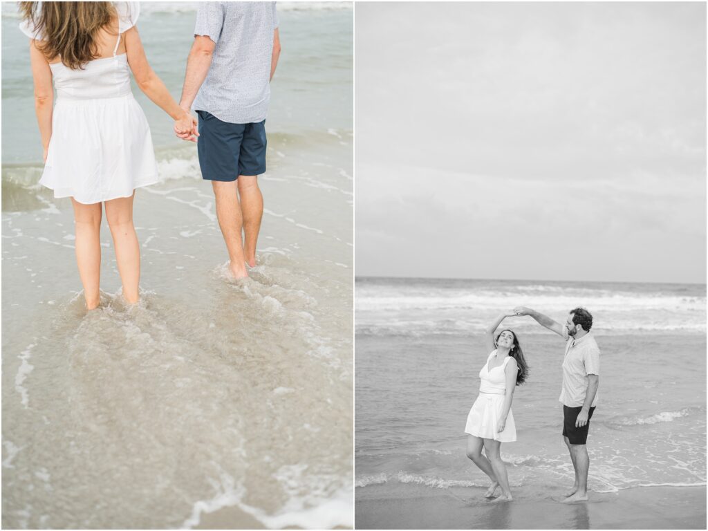 Engagement session on the beach in Jacksonville Florida