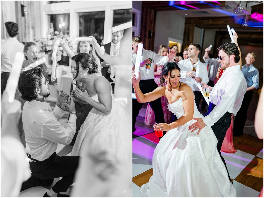 Dancing during the wedding reception at the St. Johns Golf & Country Club